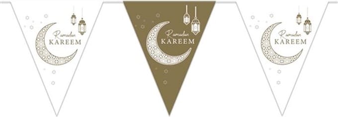 PET vlaggenlijn Ramadan Kareem 6m/10 vlaggen