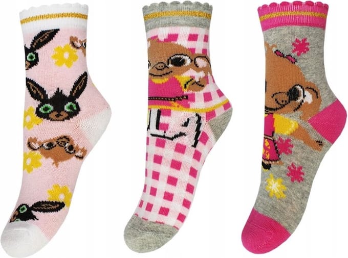 Bing Bunny - Bing Bunny sokken- 3 paar- meisjes- maat 19/22