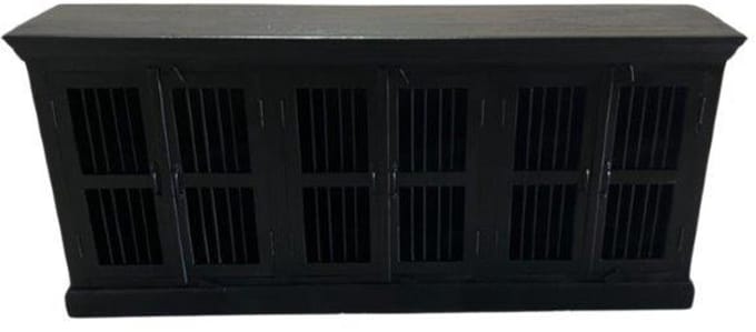 Deco4yourhome® - Dressoir - Spijlen - Zwart - 90x200x40cm