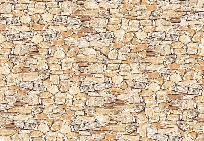 Fotobehang Stone Wall | PANORAMIC - 250cm x 104cm | 130g/m2 Vlies
