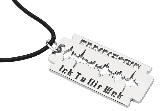 Rammstein Hanger - Scheermes "Ich Tu Dir Weh" - zilverkleurig