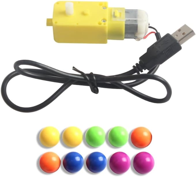 Knikkerbaan Modelset - Bouwpakket Educatief - Creatief Spelen - Met USB Motor - 10 Knikkers - Multi