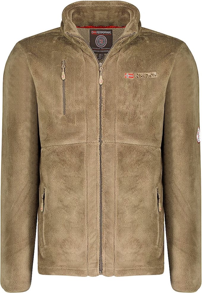 Geographical Norway Fleece Vest Upload Met Rits Heren Taupe - S