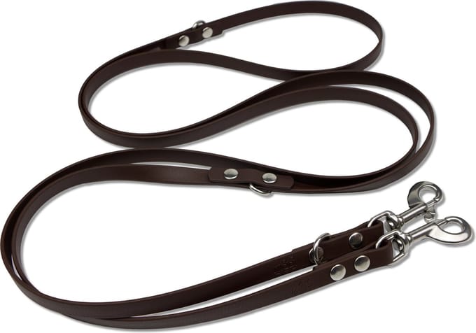 Miqdi - verstelbare, handsfree hondenriem van BioThane®- 3 meter lang - bruin - M - voor middelmaat hond