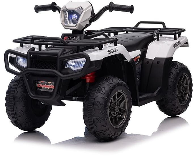 Baby Mix elektrische quad 12V wit 88x46cm - Accuvoertuig
