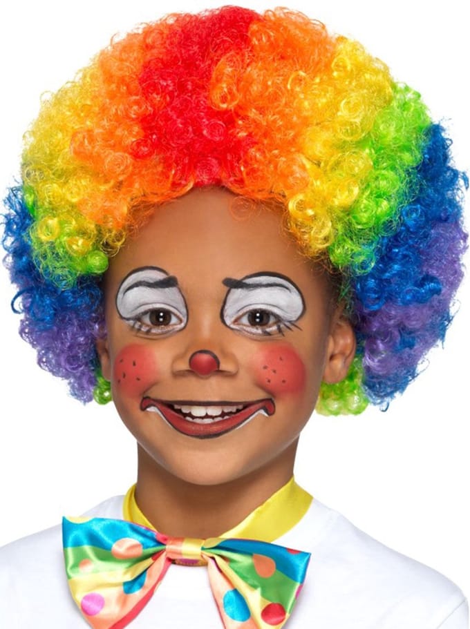 Smiffys - Clown Pruik Kinderen - Regenboog