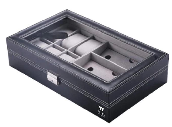 West Watch - Horloge/ Zonnebril box - Giftbox - Zwart/ Grijs