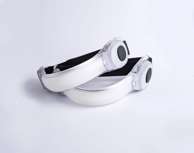 Led armband hardloopverlichting - Set 2 stuks Hardlooplampjes incl. batterij - arm LED verlichting - Kleur: Wit
