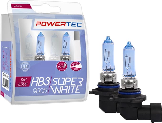 Powertec HB3 12V Halogeenlampen – SuperWhite – Set van 2