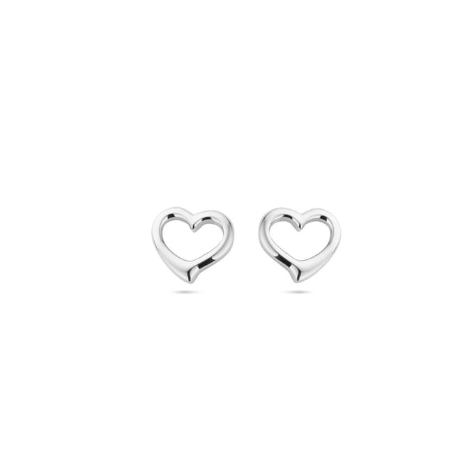 Zilver Gerhodineerd Oorknoppen Hart 1338378