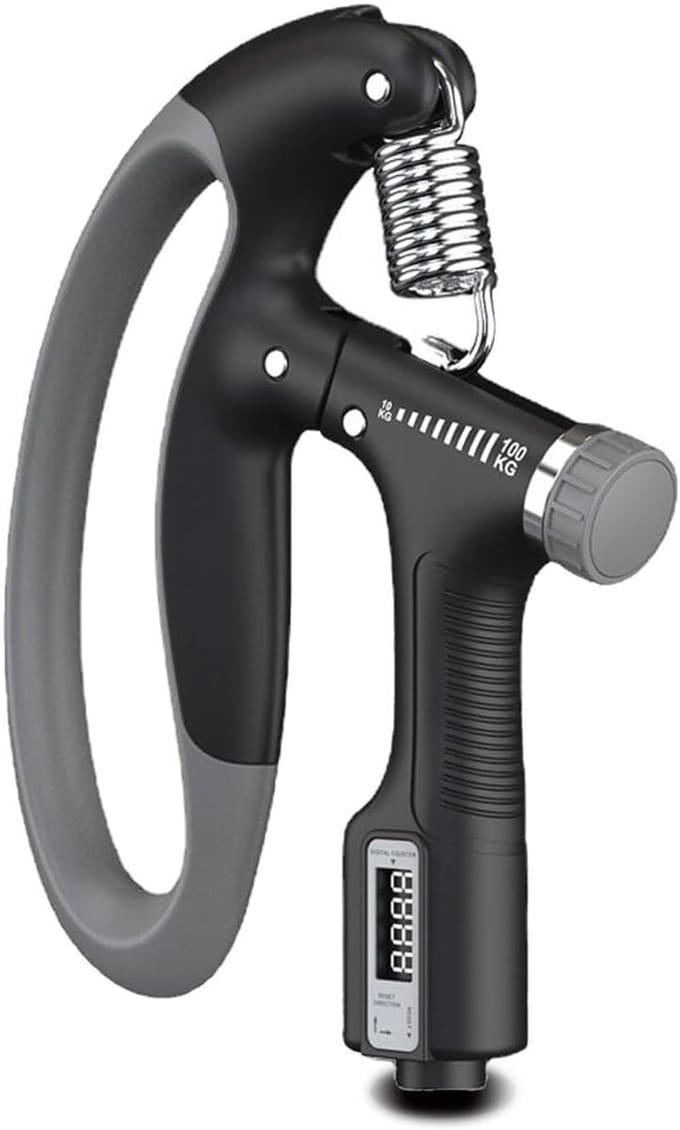 Handtrainer - 10-100kg verstelbaar, met teller, antislip, vinger en onderarm trainer