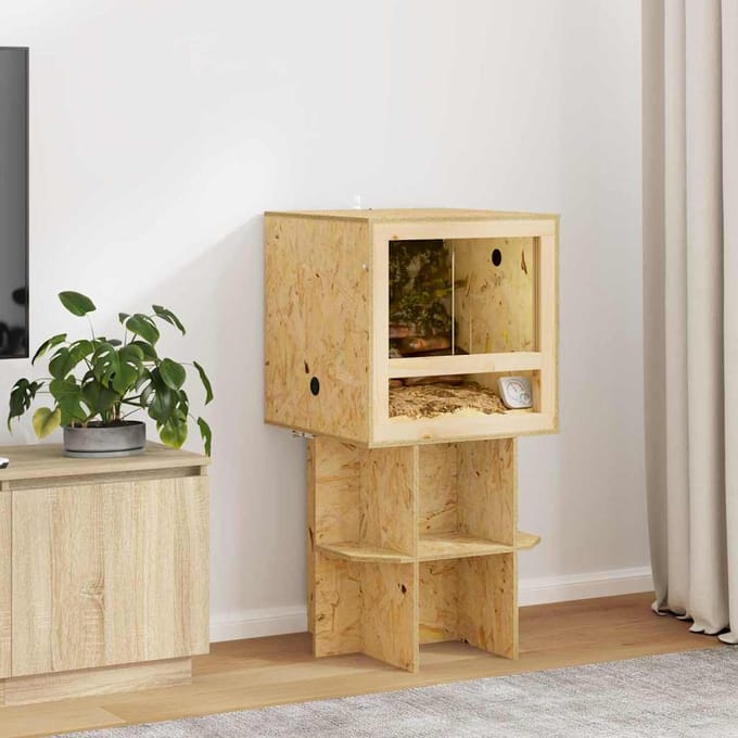 vidaXL Terrarium Bruin 50 x 50 x 50 cm OSB