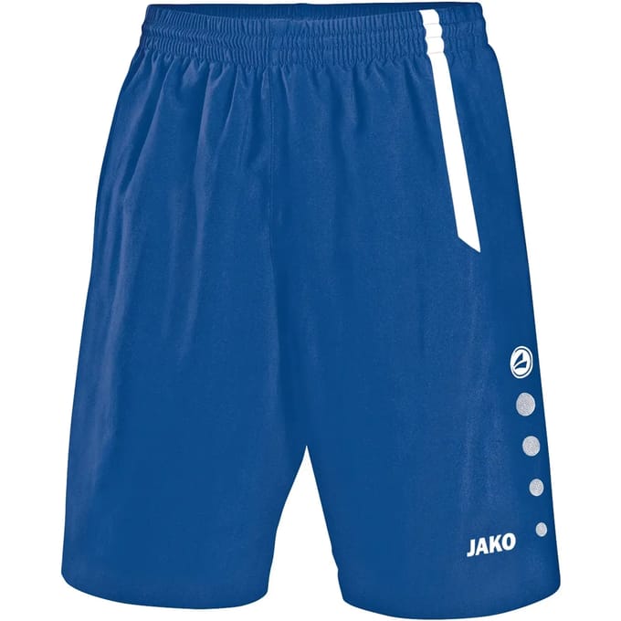 Jako Turin Short Kinderen - Royal / Wit | Maat: 152