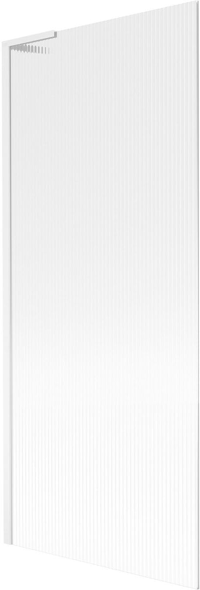 Mexen Next L badwand 1-deurs 80 x 150 , strepen, wit - 895-080-000-03-09-20