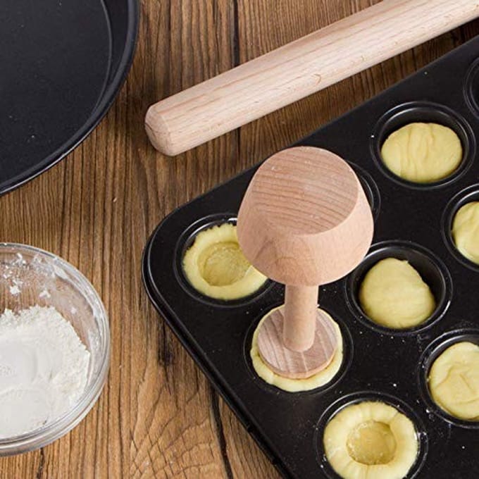 Dailygoods- Taart Tamper Dubbelzijdig - Bakgereedschap - Eiertaart