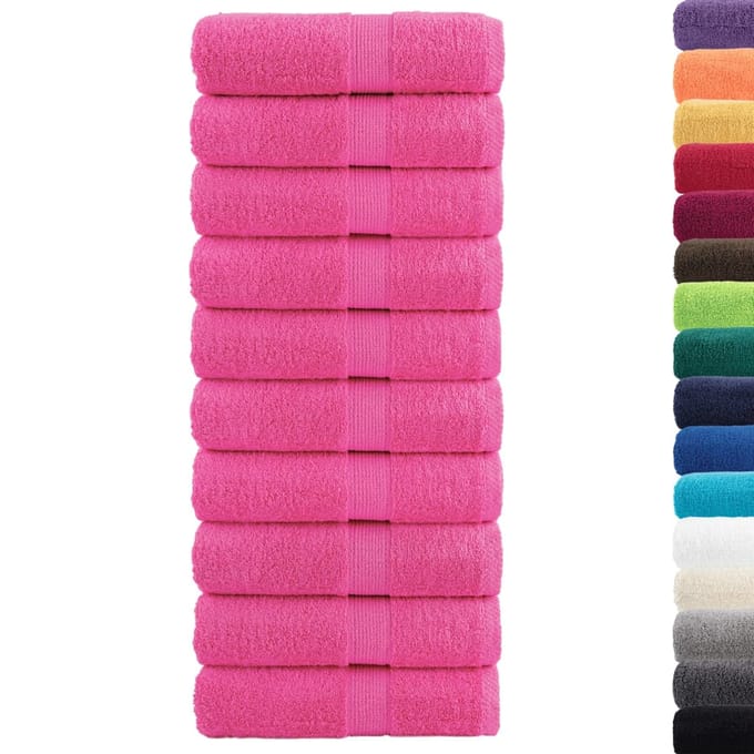 vidaXL - Gastendoekjes - SOLUND - 10 - st - 600 - g/m² - 30x50 - cm - roze