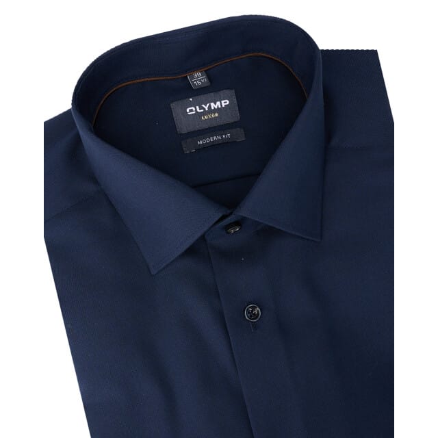 OLYMP Luxor Overhemd, Modern Fit, New Kent, Marineblauw