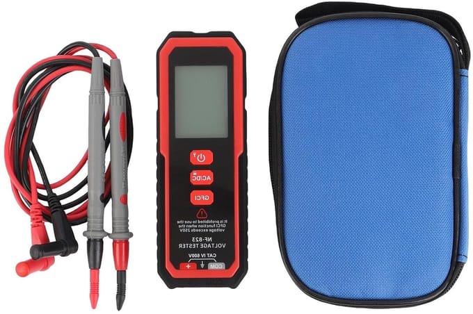 Digitale Spanningstester - Spanningsdetector Multimeter - Elektrotechnisch Onderhoud - GFCI Test Functie - CAT IV 600V - Zwart
