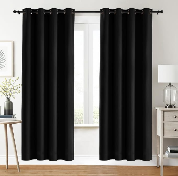 Kant-en-klare gordijnen - thermisch geïsoleerd - set van 2 - 135x240 cm - polyester