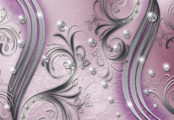 Fotobehang Pattern Abstract Ornament Leaves | PANORAMIC - 250cm x 104cm | 130g/m2 Vlies