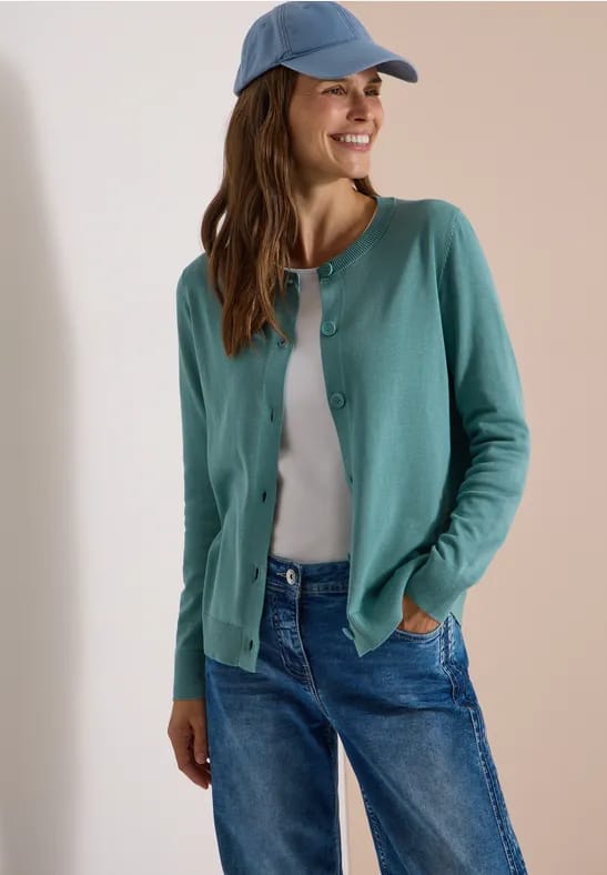 Vest met ronde hals en knoopsluiting