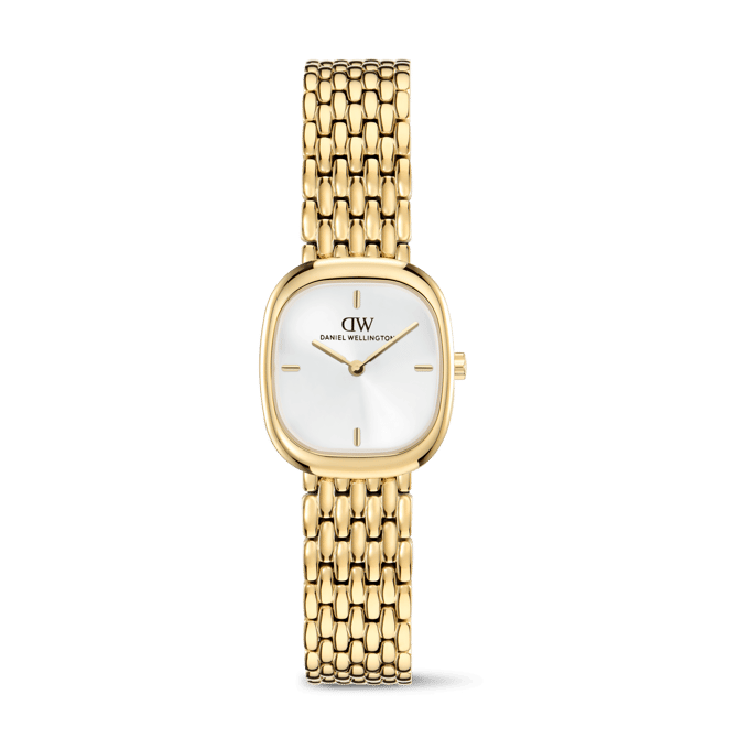 Daniel Wellington DW Watch Corta White Grain-Link Gold 24mm