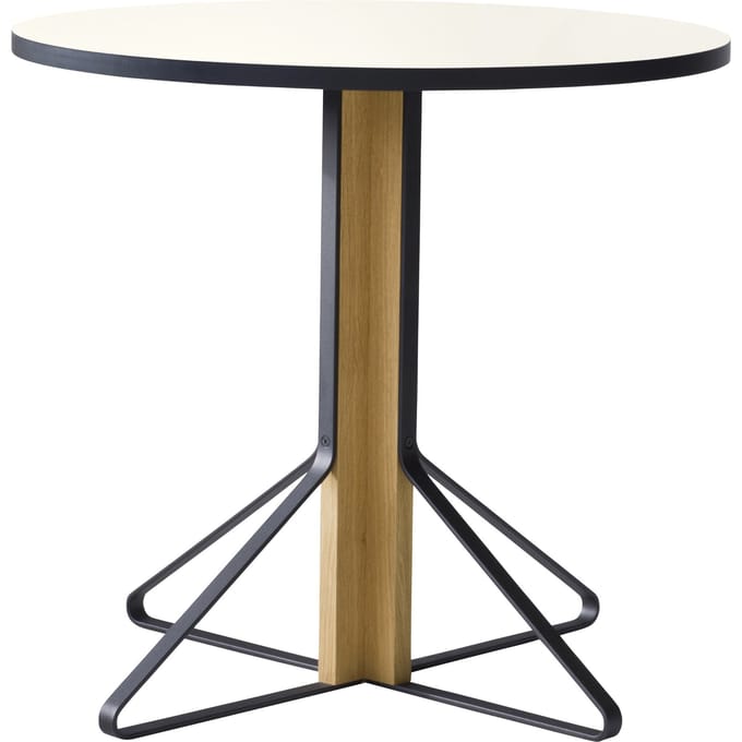 Artek - Kaari ronde tafel klein - HPL wit, hoogglans - Natuurhout - klein
