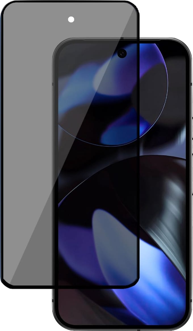 Privé Screenprotector geschikt voor Google Pixel 9 / 9 Pro Screenprotector - Privacy Beschermglas - Privacy Proteqt+