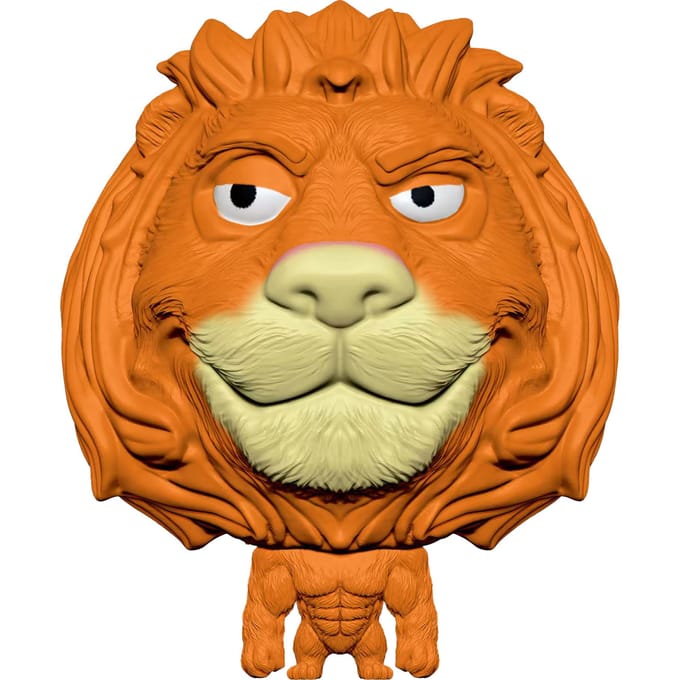 Splats Head Orange Lion 11 cm
