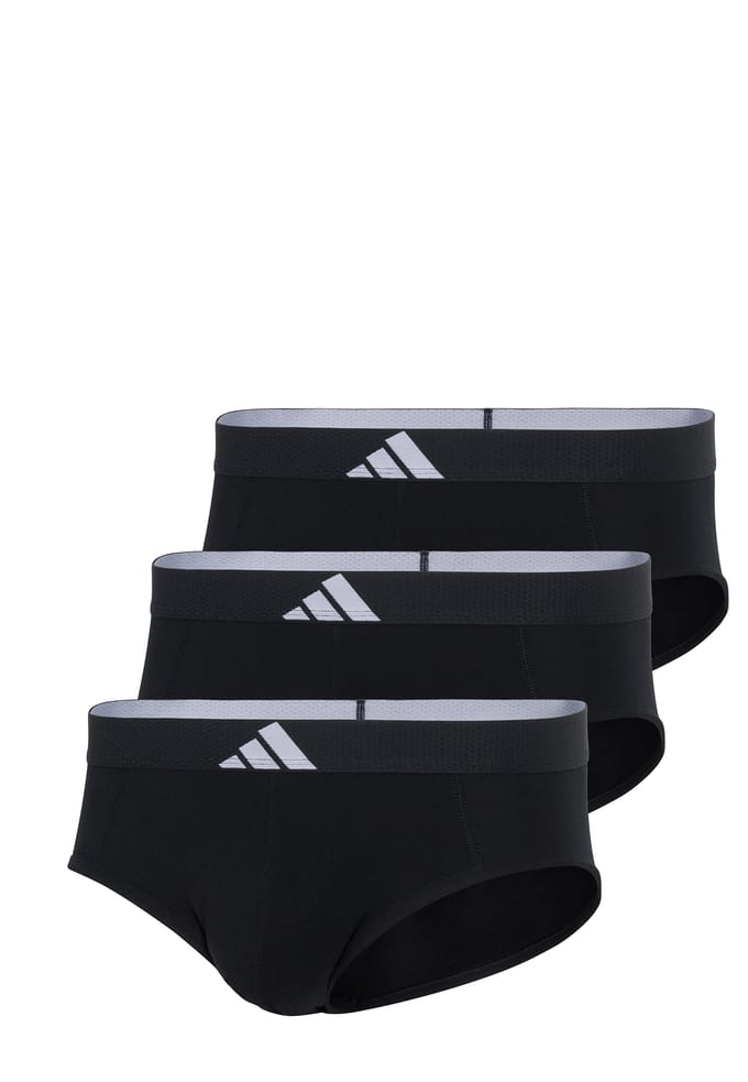 Slip met wit logo 3-pack Zwart - ADIDAS L