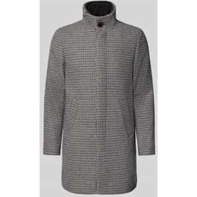 Slim fit lange jas met wol, model 'HARVEY'