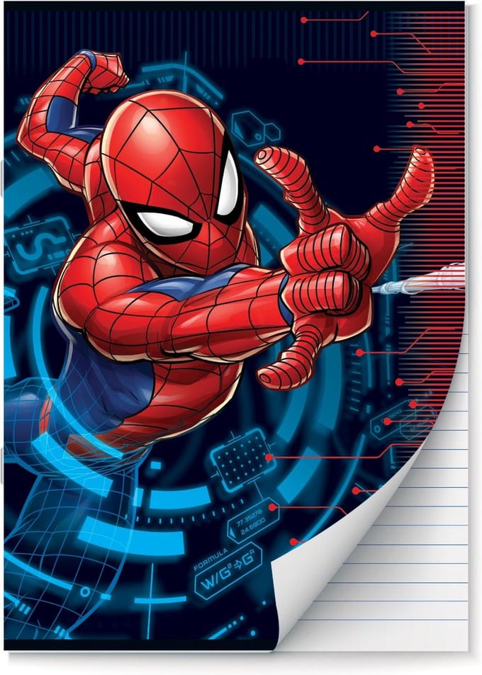 Spider-Man schriften Lijn A4 - 4 stuks