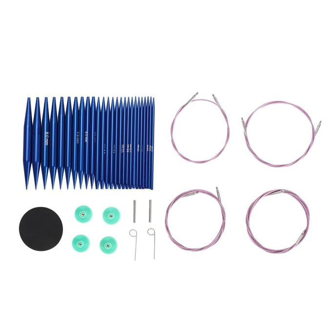 Verwisselbare Rondbreinaalden Set Afneembare Multifunctionele Breinaalden Set voor Sokken Mutsen blue