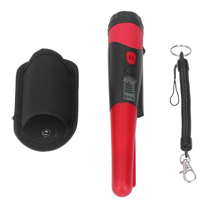Détecteur de métaux professionnel portable haute sensibilité avec écran LCD rouge