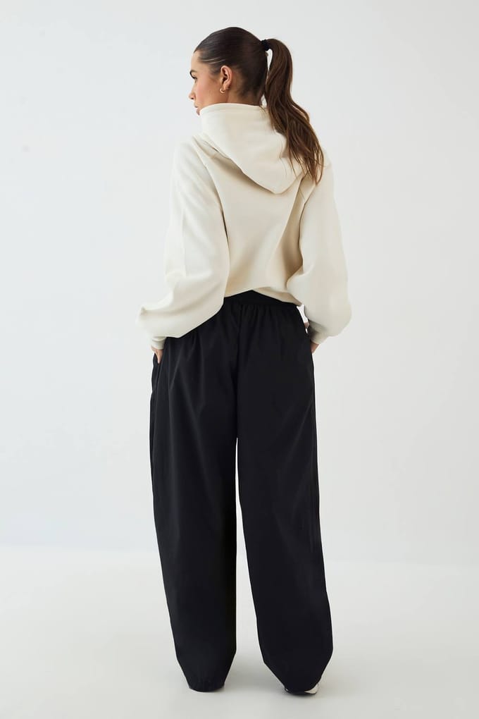 Dames Dsgn Studio Oversized Broek Met Elastische Taille En Ballonpijpen | Zwart | Maat: Medium