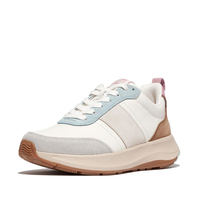 FitFlop FitFlop F-Mode Flow Sneaker - Leather & Suede Mix V2 BRUIN - Maat 36