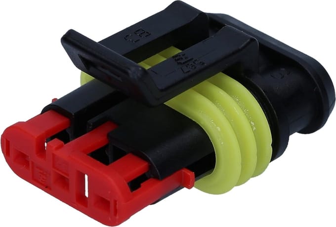 10 stuks AMP 0-0282087-1 Superseal-busbehuizing 3-polige lege behuizing