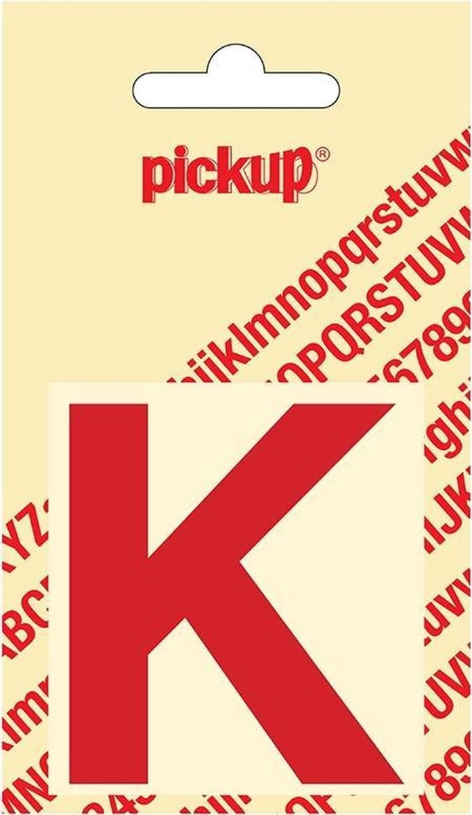 Pickup plakletter Helvetica 60 mm - rood K