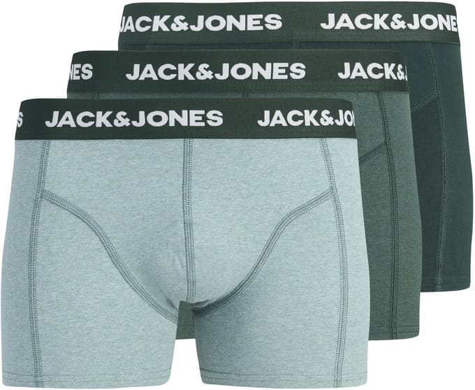 Jack & Jones Heren plus size boxershorts trunks jacfax 3-pack effen melange