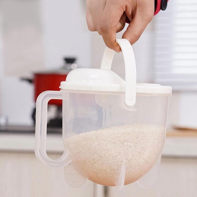 Dispositif de lavage de riz à nettoyage rapide, lave-riz, bol de riz, outil de cuisine transparent