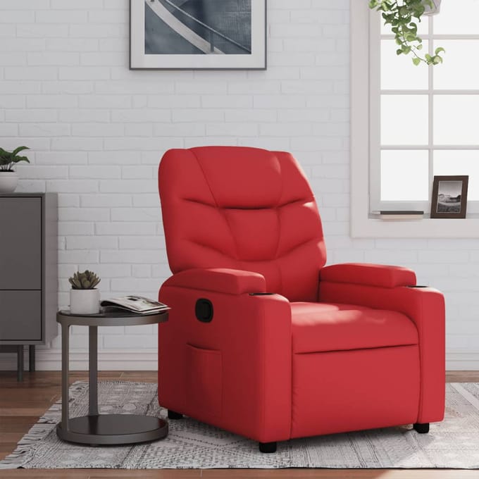 vidaXL - Fauteuil - verstelbaar - kunstleer - rood