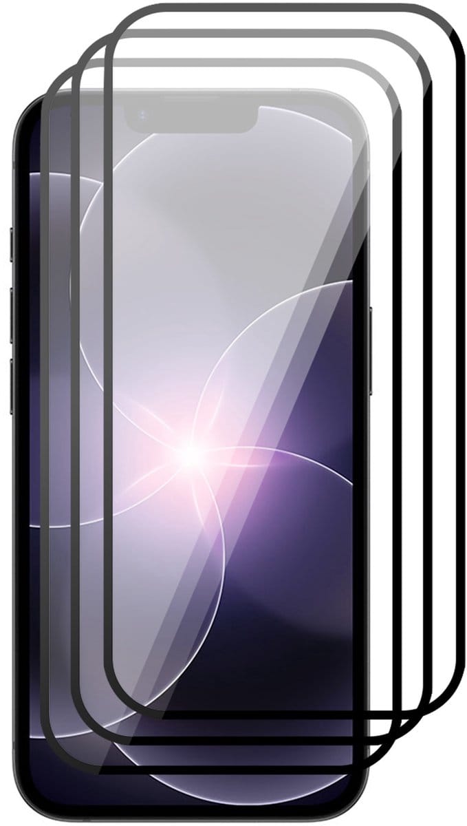 Screenprotector geschikt voor iPhone 17e - 3x Volledig Dekkend Glas Screen Protector