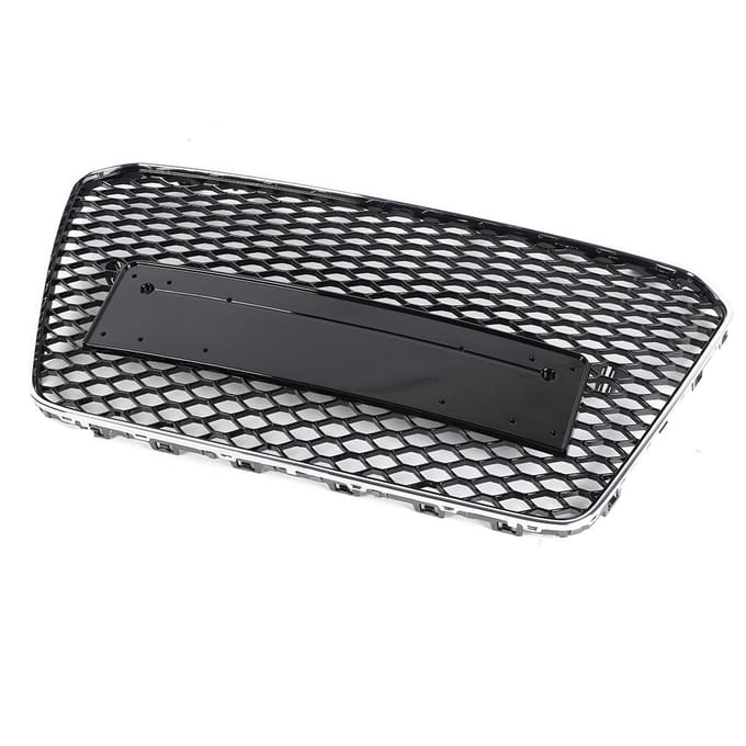 Zwarte Voorbumper Grille Refit voor RS Stijl Past op A5 S5 B8.5 12 16 Auto Modificatie black