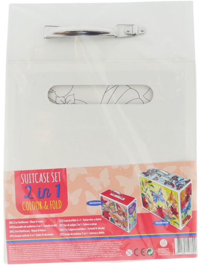 Wins Kleur je eigen 2-in-1 koffer Vlinder