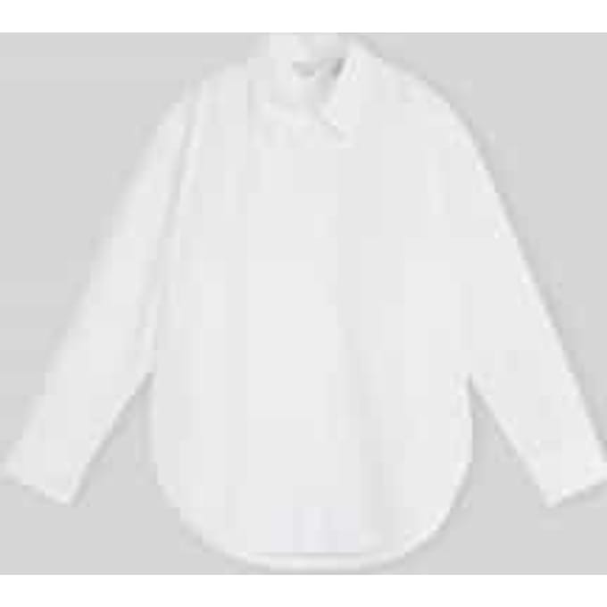 Loose fit overhemdblouse van mix van katoen en lyocell