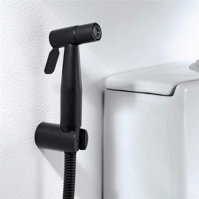 Draagbare Spray Kit - Bidet Sproeier - Persoonlijke Hygiëne - Waterbesparend Ontwerp - 304 Rvs - Zwart