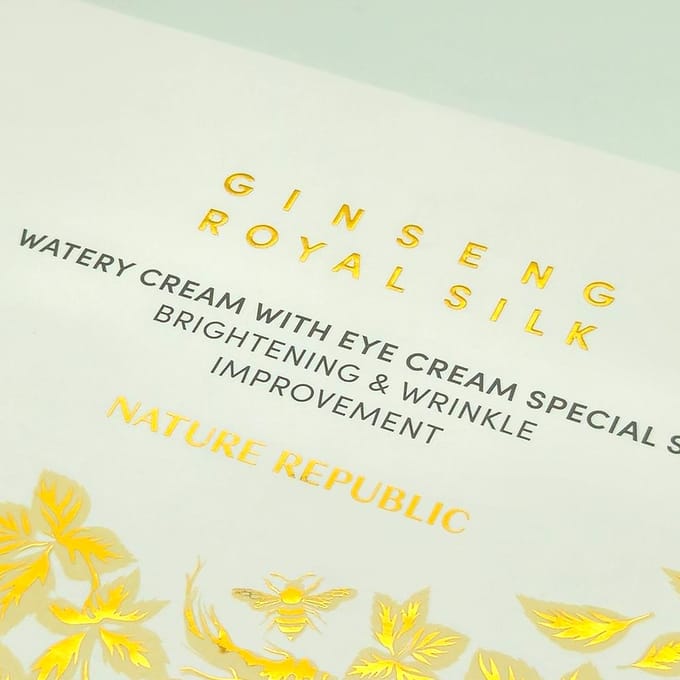 Nature Republic Ginseng Royal Silk Watery Cream + Oogcrème Speciale Set white