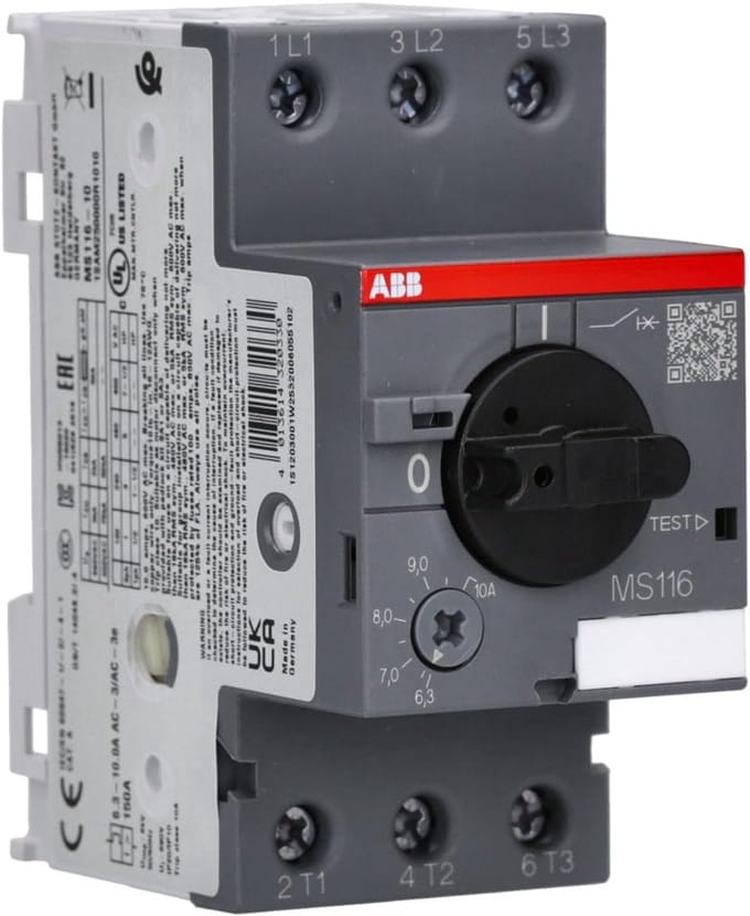 Instelbare Motorbeveiligingsschakelaar 10A tot 690V/AC - Universele Motorbeveiliging