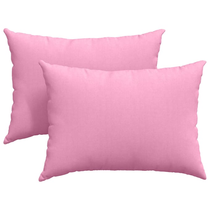 vidaXL - Zitkussens - 2 - st - Stof - Roze - 70 - x - 50 - cm