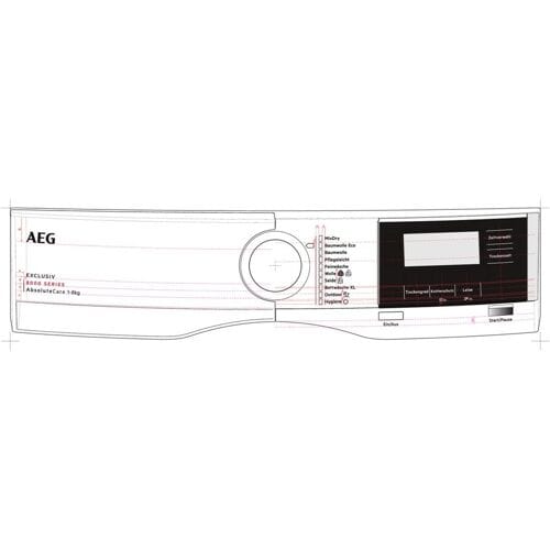 AEG controlepaneel, wit, AEG 140250120023